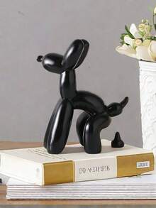 1pc Balloon Dog Statue Modern Balloon Animal Art Statue, White Elephant Gag Gifts, Humor Small Decor Item, Funny Pooping Dog For Coffee Table Decoration - Multicolor - View 7