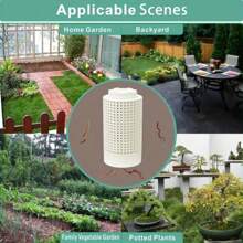 1 pezzo Compostiera in PVC salvaspazio per il compostaggio dei vermi, adatta per piccoli vasi e giardini, in materiale plastico rotondo a prova di odori, ideale per la cura del prato, tubo per il compostaggio del tè di vermi, laghetto per gamberi, aiuola di fiori, drenaggio del fondo dello stagno dei pesci, rotondo a prova di odori, ideale per la cura del prato - Tubo per il compostaggio del tè di vermi, filtro per laghetto, drenaggio del fondo dell'acquario, con coperchio a vite, tubo per il compostaggio dei vermi per l'orto - Salvaspazio, bianco - Perfetto per il giardino e la cura del prato