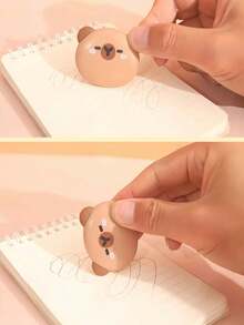 1/3/5个水豚多功能圆形橡皮擦，豪华卡通橡皮擦，极具吸引力的趣味卡通学生橡皮擦，无残留，灵活方便。适合学习、绘画和工作。小巧便携，易于使用，适用于办公室、派对和其他休闲用品，学校用品，橡皮擦，办公用品>铅笔，返校用品，水豚 - 彩色 - 查看 5