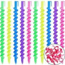100 Pcs Spiral Perm Rods Heatless Curls Overnight For Hair Rollers Curlers Plastic Spiral Curl Rods Perm Wave Curlers Kit For Long Hair Women Styling Hairdressing Salon Tool - 100個(1包) - 查看 1