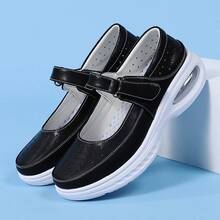 Giày casual đế mềm kiểu Âu và Mỹ, giày bầu đế mềm, giày công sở thoải mái, giày cho mẹ không gây mỏi chân, giày Mary Jane đế dày chống trượt thoáng khí cho hoạt động ngoài trời. - màu đen - Xem 10