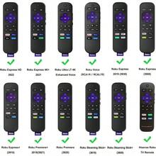 CaseBot Remote Case For Roku Voice Express HD 4K+ Ultra LT Enhanced Voice Express 3930 Premiere+ 3921 Streaming Stick+ Remote Honey Comb Anti Slip Shockproof Silicone Cover Green Glow - 綠色夜光 - 查看 2
