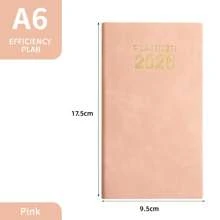1 neuer Planer 2026 - 17,5 cm / 9,5 cm - mit Lesezeichen, Index - 60 Blatt - 120 Seiten Erwachsenen-Planer auf Englisch, tragbares Tagebuch aus Kunstleder - acht Farben zur Auswahl, Schulmaterial, Rückkehr zur Schule