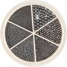 6 合 1 混合金属珠套装，用于美甲装饰，金色银白色美甲金属迷你珠，指甲鱼子酱珠 0.8-1.5 毫米 3D 设计珠宝，适用于指甲 DIY 装饰配件 6 种尺寸 - 彩色 - 查看 13