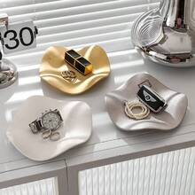 Elegant Ceramic Jewelry Tray - Unique Floral Flower Shaped Design, Multi-Functional Storage And Display Plate For Accessories, Artistic Home Decor, Jewelry Display - Multicolor - View 6