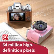 1080P Digital Camera, 48MP, With Flash, USB Charging, Retro Design, Compact & Portable, Suitable For Travel And Daily Photography - White - View 5