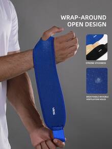 VBOSI 1 chiếc băng quấn cổ tay bằng neoprene có thể điều chỉnh - Nhẹ và thoáng khí với các lỗ thông gió, thiết kế unisex lý tưởng cho việc nâng tạ và đạp xe. - Màu be - Xem 4