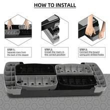 ACTIVE FOREVER Steppers For Exercise , Aerobic Step Board And Height Adjustable, Non-Slip Fitness Stepper Equipment For Exercise Workout Home Office - 78cm- Three Layers - Gray Black - View 4