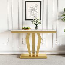Console Table - White & Gold