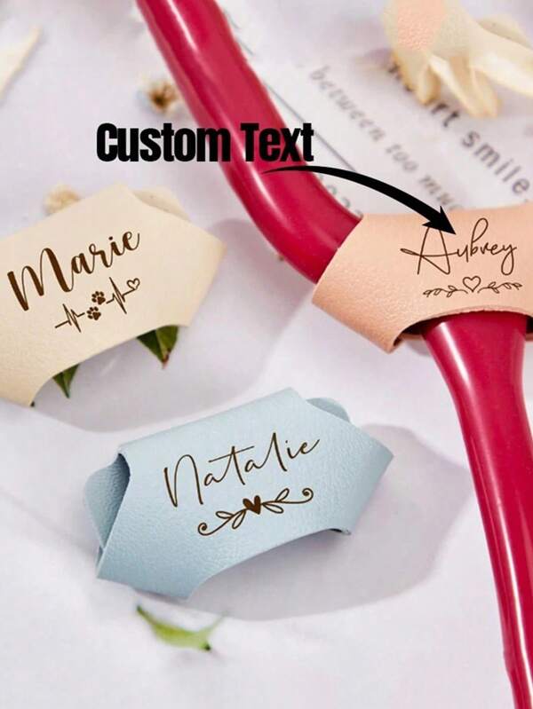Personalized Stethoscope LD Tag, Custom PU Leather Stethoscope Charms With ID Tag Accessories, Engraved Name Logo,Nurses Week Gift For Nurse Doctor Medical Assistant,Durable,Colorful,Cute,Adorable,Funny,Kawaii,Y2K,Stylish,Unisex,Casual,Custom,Personalized,Unique,Customized,Ideal Gifts For Him,Ideal Gifts For Her,Her,Boyfriend,Girlfriend,Family,Friends
