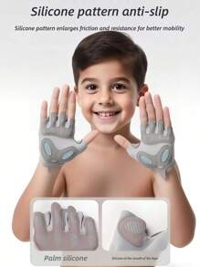 Guantes deportivos para niños para exteriores, para el verano, de 3 a 9 años, agarre antideslizante, adecuados para gimnasia, patinaje en línea, ciclismo