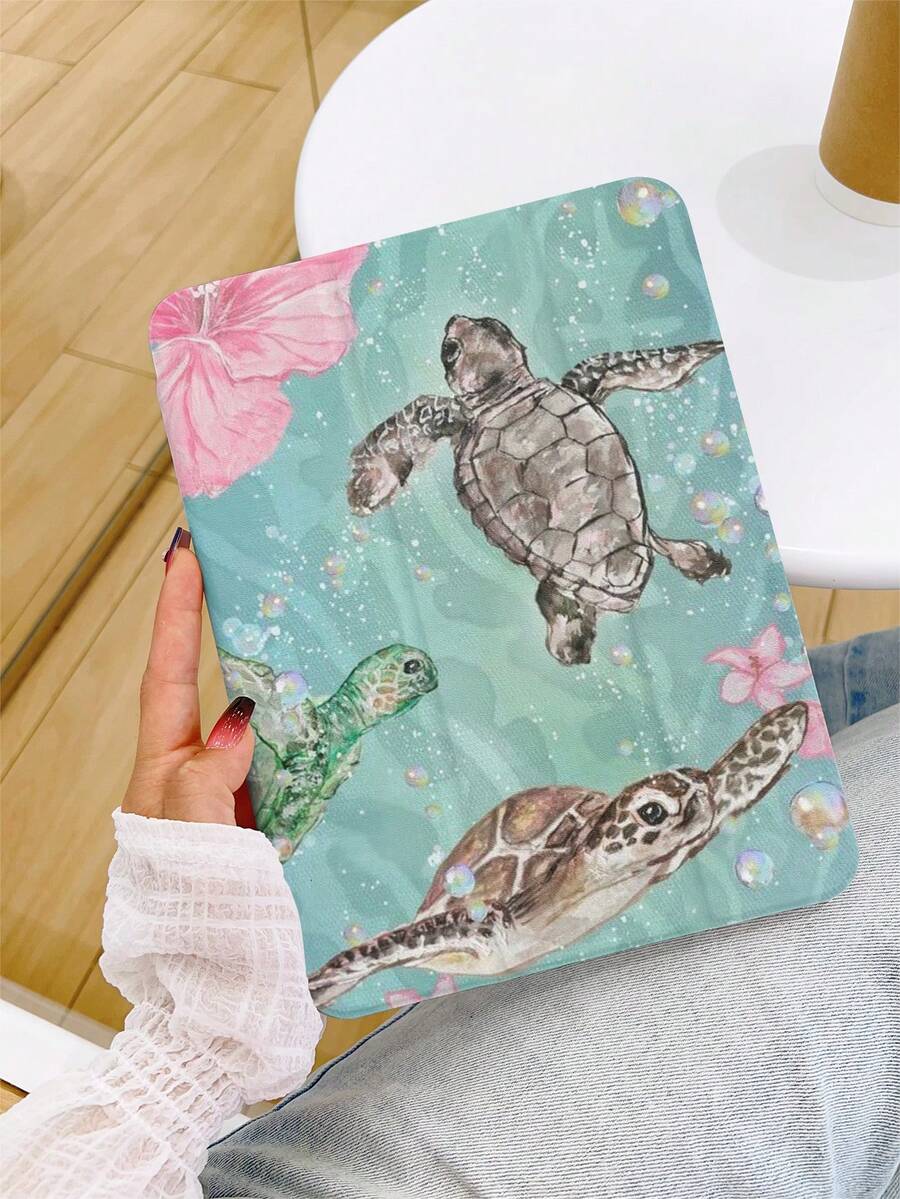 360 度旋转保护壳带笔架，适用于 iPad 第 10 代、iPad Air 4/5/6 10.9/11 英寸平板电脑，防刮，可调节支架 - 粉色 - 查看 1