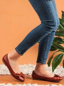 Women Flats - Brown - View 3