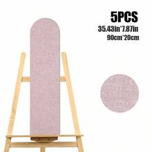 5pcs Colorful Arched Fabric Wall Stickers - Self-Adhesive DIY Anti-Collision Wall Borders, Easy To Peel And Stick, Customizable, Thick And Non-Transparent, Suitable For Living Room, Bedroom, Study, Store, Color Blocking Wall Decor | Home Decor - Multicolor - View 9