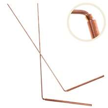 2pcs 99.9% Copper Dowsing Rod- 2PCS Divining Rods - Detect Gold, Water, Ghost Hunting Etc - Redwood - View 5