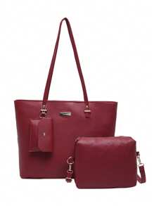 Borse a mano alla moda da donna, borsa a tracolla, borsa a tracolla con manico superiore, set da 3 pezzi