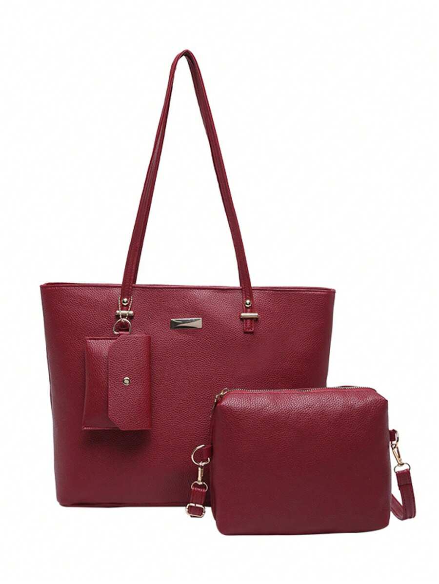 Borse a mano alla moda da donna, borsa a tracolla, borsa a tracolla con manico superiore, set da 3 pezzi