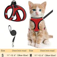 Escape-Proof Cat Harness & Leash Set: Reflective Soft Mesh Vest For  Outdoor Walks With Your Kitten