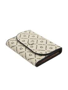 男士钱包零钱包多功能零钱包字母心形印花时尚手提包适合作为礼物送给女士钱包迷你钱包钱包小钱包可爱钱包 - 彩色 - 查看 6