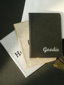 Takeoak 1 pièce Porte-passeport personnalisé scintillant avec nom personnalisé. Étui de passeport personnalisé avec paillettes scintillantes. Porte-passeport unique, portefeuille de voyage réutilisable. Cadeau de voyage unique pour les amis, accessoires de voyage, cadeau de lune de miel, mariage de luxe pour documents - Taille Unique - Voir 12