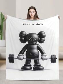 Kawss Kawaii Kaw Animation Theme Flannel Blanket - ,Print Blanket Living Room, Sofa And Travel - Gorgeous Mixed Color Gifts For Friends And Family, Double-Layer Blanket Comfortable Bedroom Decoration