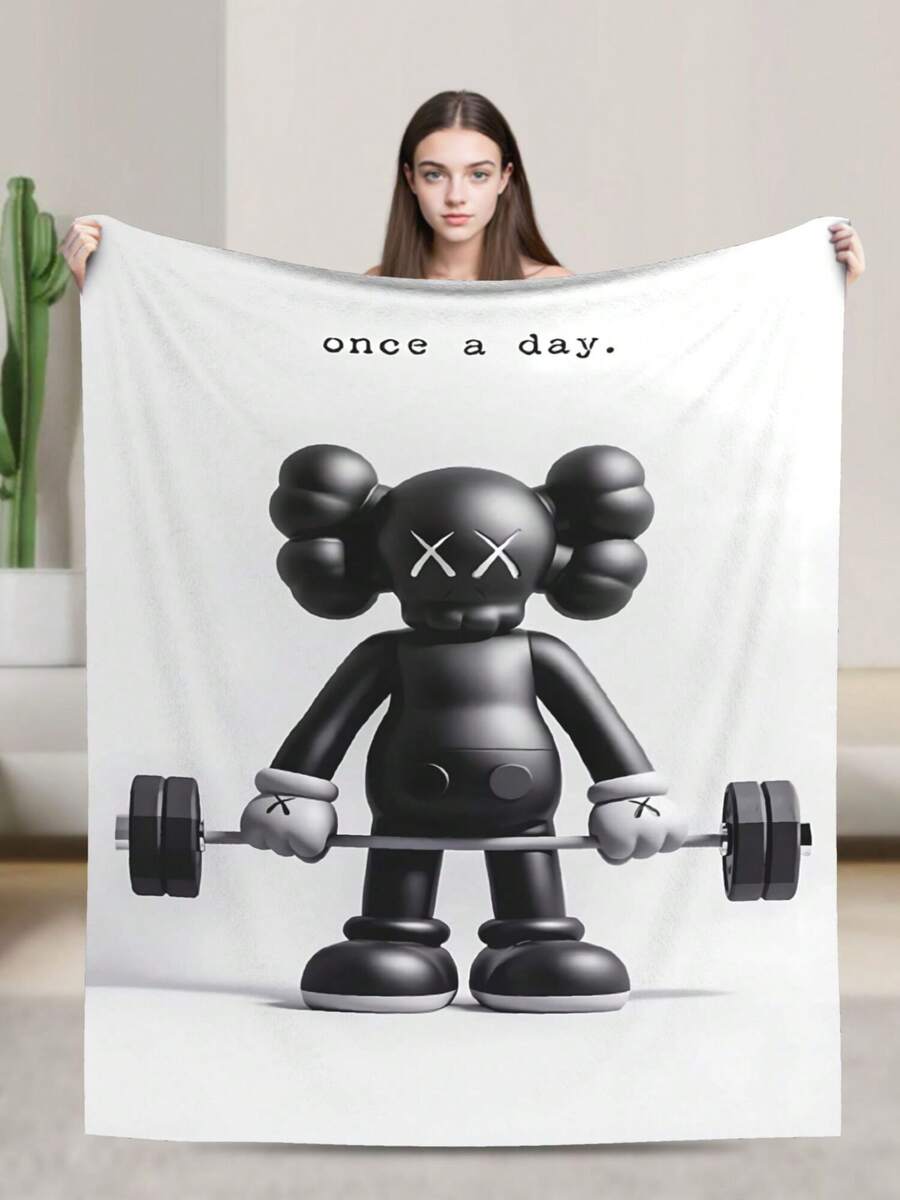 Kawss Kawaii Kaw Animation Theme Flannel Blanket - ,Print Blanket Living Room, Sofa And Travel - Gorgeous Mixed Color Gifts For Friends And Family, Double-Layer Blanket Comfortable Bedroom Decoration