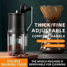 Manual Coffee Grinder, Small Portable Hand Crank Coffee Grinder With Adjustable Coarseness, Ceramic Burrs, Ideal For Home And Outdoor Use (Non-Electric) - Multicolor - View 3