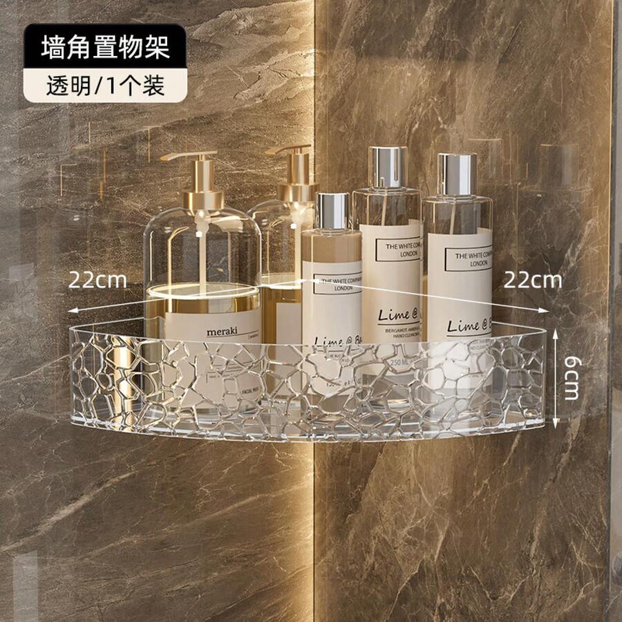 Bathroom Shelves & Corner Shelves - 冰裂[三角形/透明]1個 - 查看 1