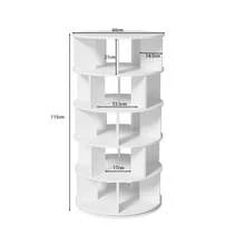 Shoe Rack, Rotating, White Round, 5 Levels, Height 115, Width 60 - 1 - View 2