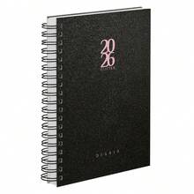iscool Daily Hardcover Agenda 2025 Spot Glitter Colors - Đen và hồng - Xem 1