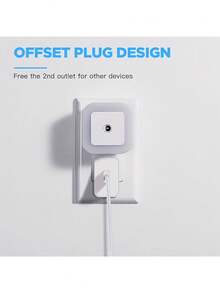 【智能夜灯】自动开关智能夜灯 - 插电式夜灯，从黄昏到黎明自动亮起，适用于卧室、浴室、走廊、厨房