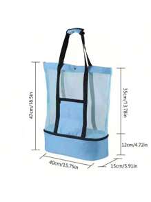 Nova Bolsa de Praia, Bolsa de Viagem e Piquenique ao Ar Livre, Bolsa de Praia Térmica e Preservante de Gelo, Bolsa de Praia de Tela Criativa Multifuncional com Bolsa de Gelo, Essencial para Viagens de Verão