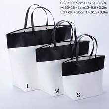 1 pieza Bolsa de compras de papel personalizable, bolsa de tote de boutique con sensación de alta gama, bolsa de regalo, logo impreso, papel kraft grueso, al por mayor