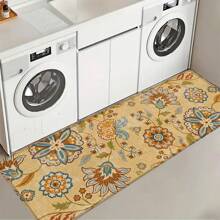1pc Fresh And Rustic Kitchen Floor Mat, Made Of Polyester Fiber Material, Has Anti-Slip And Anti-Fouling Effects, And Is Suitable For Practical And Decorative Use In Kitchen, Living Room And Bedroom.