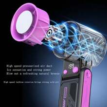 SULVGO 1800mAh 199-Speed Stepless USB-C Fan | 3-Mode Neck, Desk & Handheld Fan | Portable High-Speed Cooling For Home, Travel & School