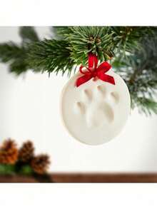 Pet Paw Print & Handprint Clay Kit - Complete DIY Keepsake Set With Bracket, Golden Paint, Brush, Mold Box, Letter Mold & Ribbon For Cat And Dog Owners - Multicolor - View 4