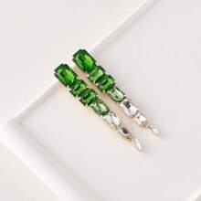 1 par de pendientes colgantes largos de acrílico de moda, pendientes personalizados multicolor para mujeres, versátiles