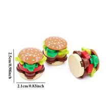 Juguetes de decoración con forma de hamburguesa de carne y papas fritas, para decoración de fiestas festivas y regalos de fiestas con amigos. Todos los colores se envían de forma aleatoria - Multicolor - Ver 3