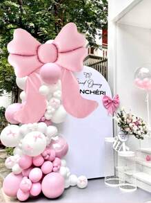 1 Stück 150 cm extra großer rosa Schleifenballon, mittelgroßer matter hellrosa Schleifenfolienballon, für Schleifen Dekoration, Geburtstag, Valentinstag, Hochzeit, Fotoshooting Dekoration, Prinzessin Geburtstagsparty, Bridal-Shower, Junggesellinnenabschied, Jahrestag