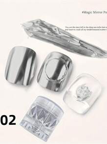 金镜美甲粉 - 高端、高反射、质地细腻、闪亮的新款美甲装饰