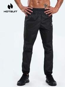 HOTSUIT 男士桑拿裤，增强吸汗排湿效果，是跑步训练和减肥的理想选择 - 黑色 - 查看 2