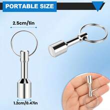 12mm Strong Magnetic Keychain | Brass Gold Silver Multi-Metal Anti-Rust Magnetic Test (Portable Hanging Keychain + Jewelry & Coin Authentication Tool) - Multicolor - View 4