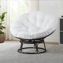 Gray Linen Papasan Chair - whitesherpa - View 1