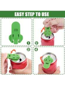 12pcs Beverage Can Opener, Colorful Beverage Can Protector Sleeves Suitable For Soda, Beer, Cola, Prevent Insects, Bees, Dust At Parties, Barbecues, Beaches