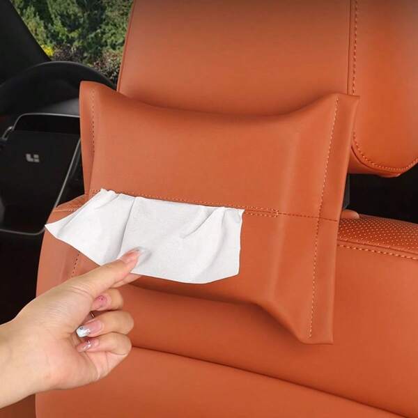 1/2 pezzi, Portafazzoletti per auto, Portafazzoletti impermeabile e oversize per sedile posteriore, Aletta parasole, Portarotolo per organizzare l'uso quotidiano, per SUV, camion, roulotte e altri veicoli generali