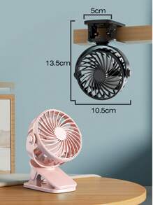 Mini ventilatore ricaricabile da 500mAh, ventilatore con molletta girevole a 320°, con luce notturna, portatile per ufficio, camera da letto, dormitorio, esterno, consegna a colore casuale