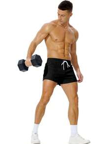 Mens Booty Shorts 3 Inch Inseam Athletic Workout Short Shorts For Men - màu đen - Xem 4