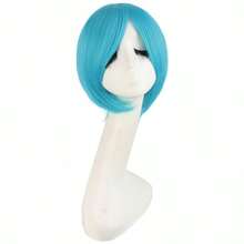 LMapofBeauty Vocaloid Miku Blue 2 Ponytails Straight Long Party Costume 120cm Cosplay Wigs5001 - 藍色 - 查看 4