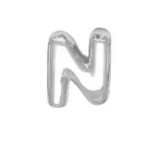 26个字母光滑手链，适合女性，DIY名字手链，镀金首饰 - 銀色 - 查看 18