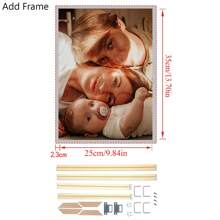 1 Customized Canvas Poster With DIY Frame Or Frameless Poster, Print Your Personalized Photo As A Gift On Canvas, Wall Decoration Painting, Mural, Hanging Painting, Canvas Printing, Canvas Poster, Canvas Wall Decoration, Poster Printing. It Is The Perfect Gift For Boyfriends, Family, Sons, Daughters, Students, Pets, Family, Birthdays, Weddings, Anniversaries, Suitable For Living Rooms, Bedrooms, And Offices